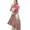 Ivory Semi-Katan Banarasi Saree - view 3