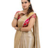 Golden Pure Tissue Brocade Saree - view 6