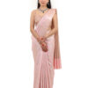 Baby Pink Semi-Katan Banarasi Saree - view 4