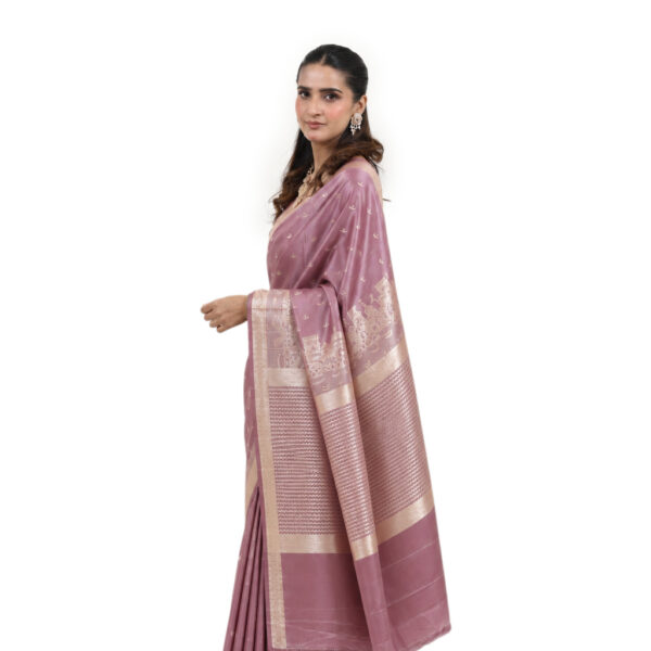 Ganga Ghat Mashroo Silk Saree - view 1