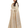 Ivory Champagne Semi-Katan Banarasi Saree - view 5