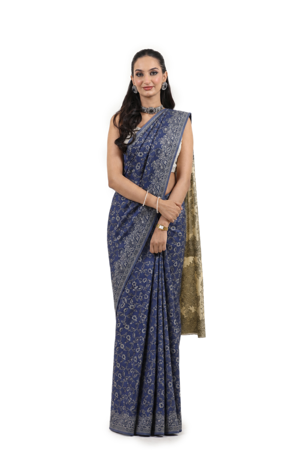 Elegant Semi-Silk Patola-Style Saree - view 1