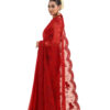 Exquisite Red Pure Organza Hand Embroidery Saree - view 5
