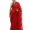 Exquisite Red Pure Organza Hand Embroidery Saree - view 6